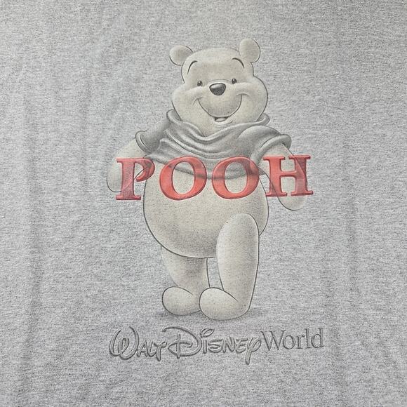 Walt Disney World Pooh Vintage 90s T-shirt Sz L Cartoon Classic Rare Gray - Picture 2 of 7